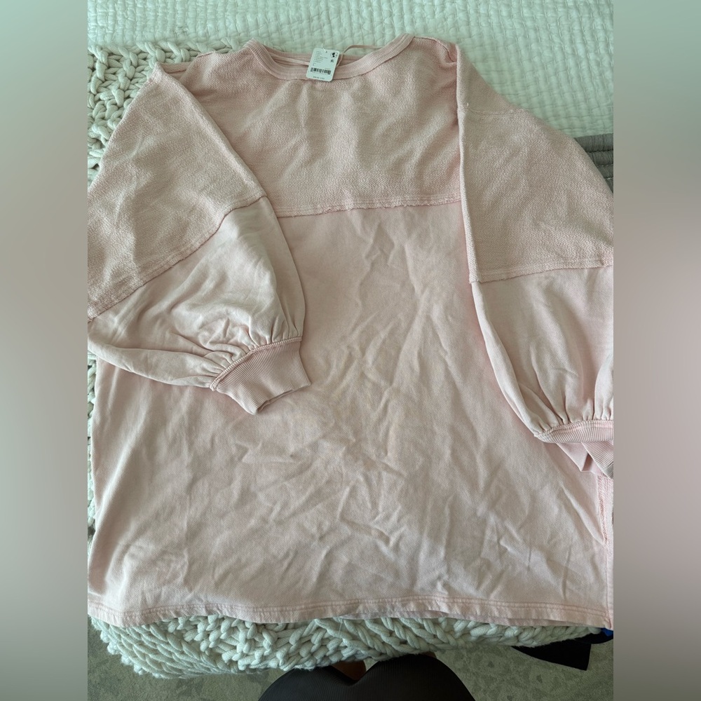 Free People Pink Long Sleeve Dress